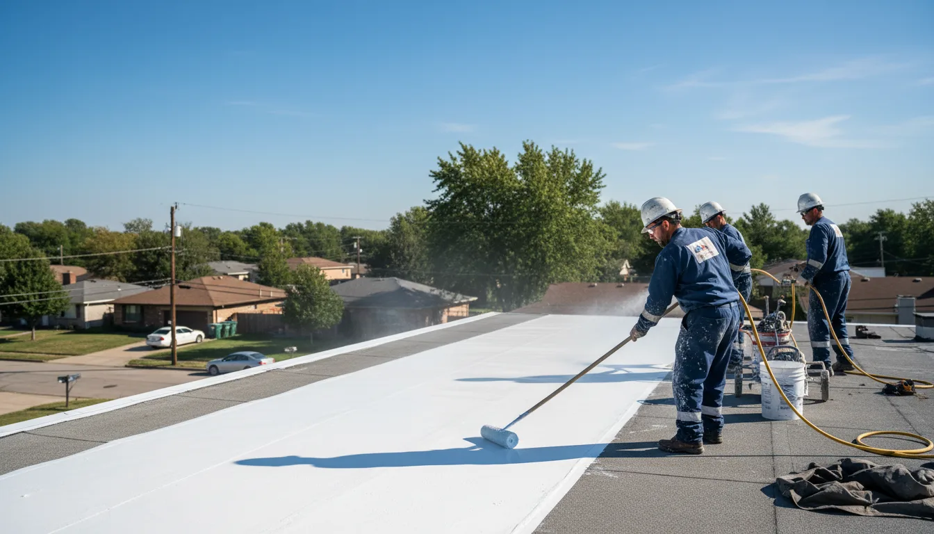 Commercial roof coating in Burton, OH near me